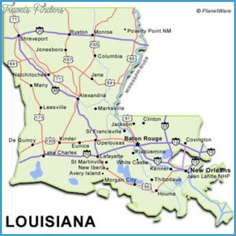 Baton Rouge Map Tourist Attractions - TravelsFinders.Com