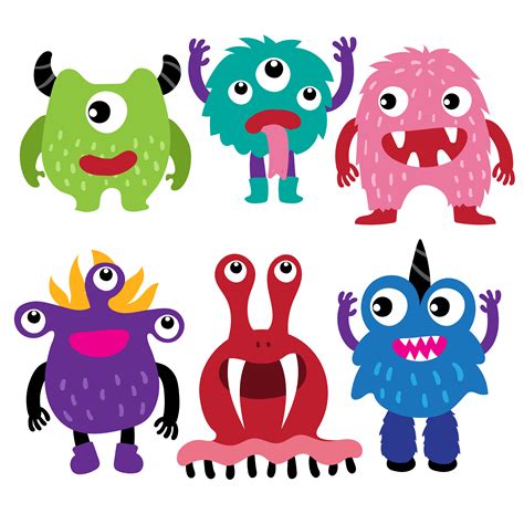 monster character collection design 494842 Vector Art at Vecteezy