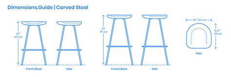 Carved Stool Dimensions & Drawings | Dimensions.Guide