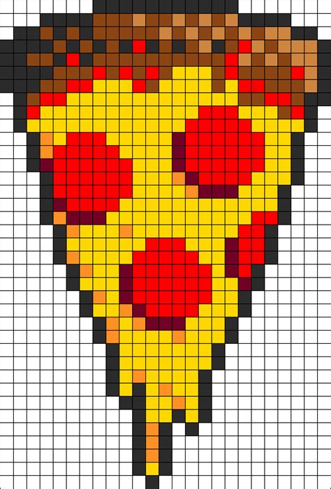 Pizza In 2021 Pixel Art Pixel Art Design Easy Perler Bead Patterns ...