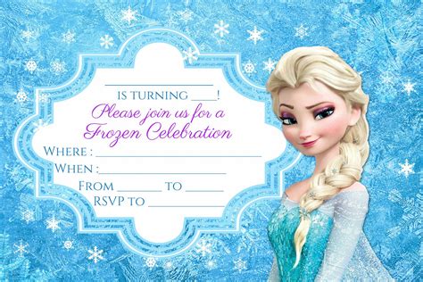 Free Frozen party Invitation Instant download Free Frozen Invitations ...