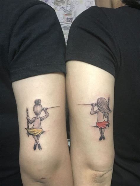 tatouages pour sœurs dessin commun | Friendship tattoos, Matching ...