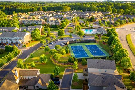 Aerial Picture Suburban Gated Community Southern United States during ...