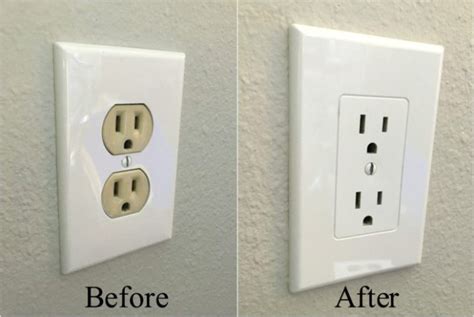 Easy Electrical Outlet Cover Tip to Fix Mismatched Electrical Outlets ...