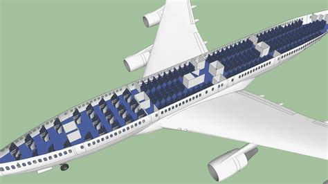 Air France Boeing 747-400 Cabin | 3D Warehouse