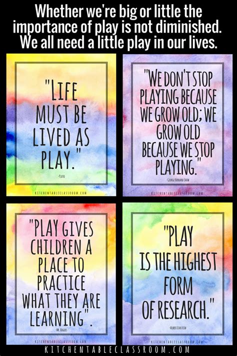 The Power of Play- Printable Quotes about Play - The Kitchen Table ...