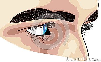 Determined Face And Eyes. Stock Photos - Image: 10157063