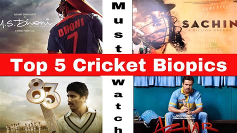 Top 5 Cricket Biopics of all time // Best Movies On Cricket // Movies ...