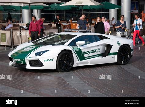 Dubai Police Lamborghini Aventador LP700-4 Coupe Patrol Car Stock Photo ...