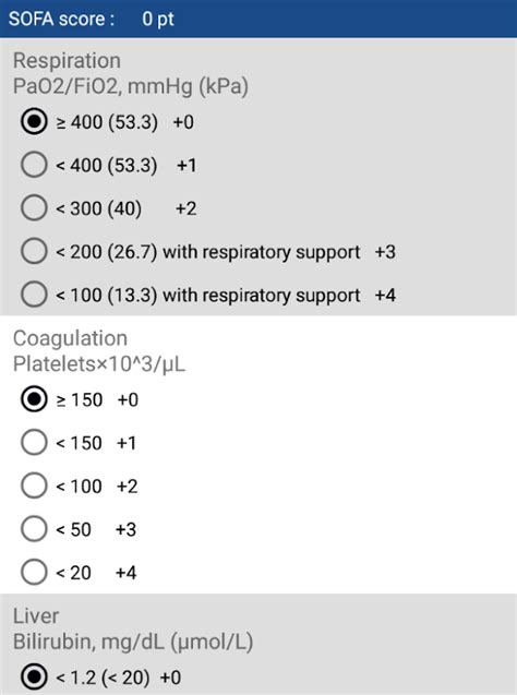 Calcular Sofa Sepsis | Review Home Co