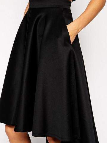 Black Bubble Skirt For Women With Uneven Length Product Type: Maxi ...