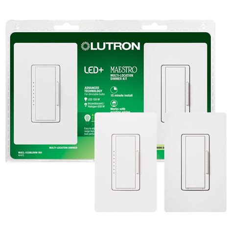 Lutron Maestro LED+ Dimmer Switch Kit with Companion Switch, 150W LED/3 ...