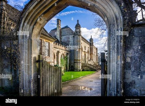 Lacock Abbey in Lacock, Wiltshire, UK on 10 March 2019 Stock Photo - Alamy