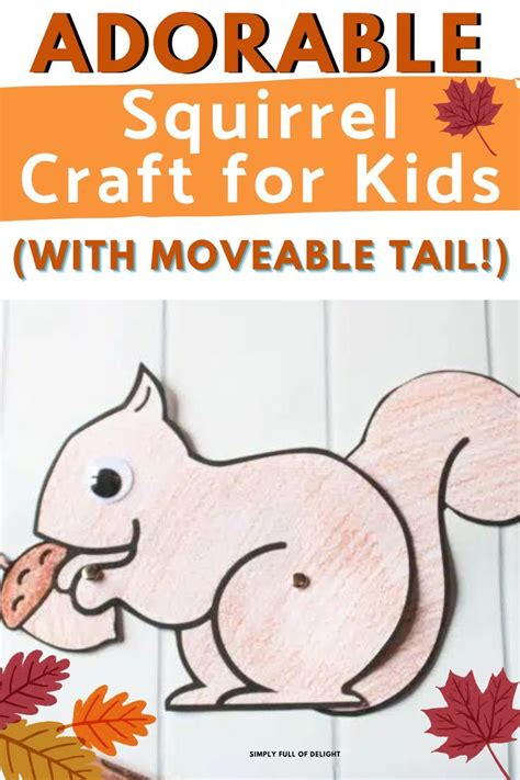 Squirrel Paper Craft - Preschool | Preschool crafts, Fall crafts for ...