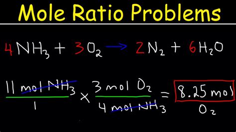 Stoichiometry Mole to Mole Conversions - Molar Ratio Practice Problems ...