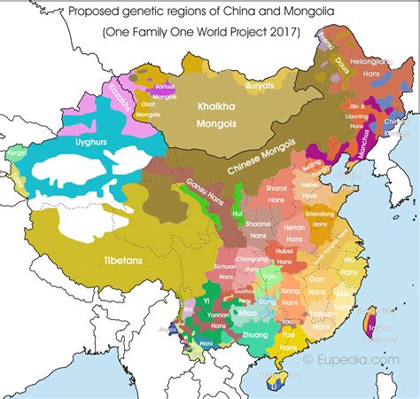 Ethnic Map Of China