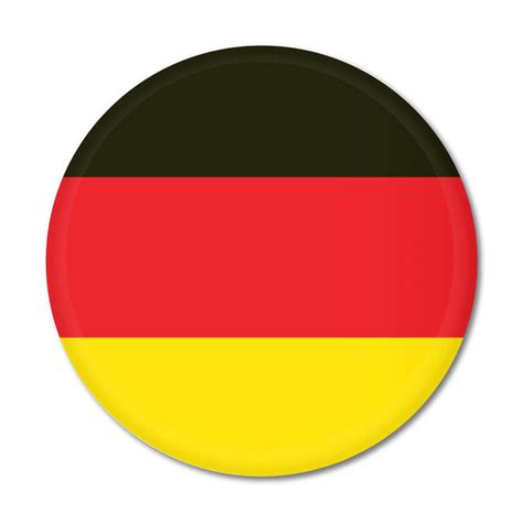 German Flag Button Badge - 5cm Diameter Country Flags Pin Badges