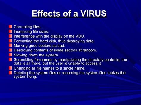 Computer Virus: Computer Virus Effects