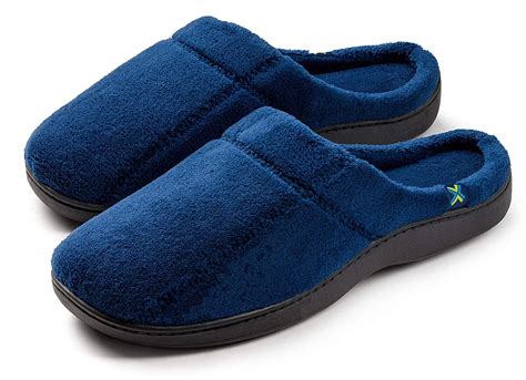 Roxoni Men's Slippers Terry Slip On Clog Comfort House Slipper Indoor ...