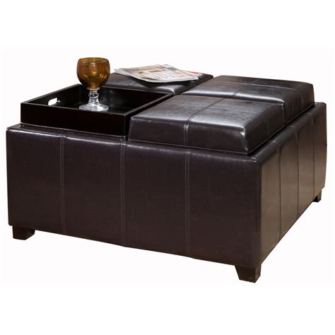 Coffee Table Leather Ottoman | Coffee Table Design Ideas