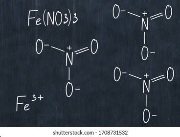 Iron Iii Nitrate Handwritten Chemical Formula Stock Illustration ...