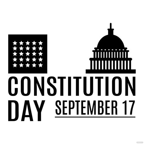 Black And White Constitution and Citizenship Day Clip Art in PSD ...