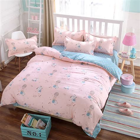 Kids pink bedding sheets cheap bedsheets dorm duvet covers canada twin ...