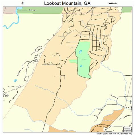 Lookout Mountain Georgia Street Map 1347336