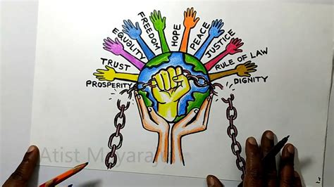 human rights poster drawing