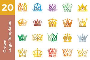 3D Golden Crown Logo ~ Logo Templates ~ Creative Market