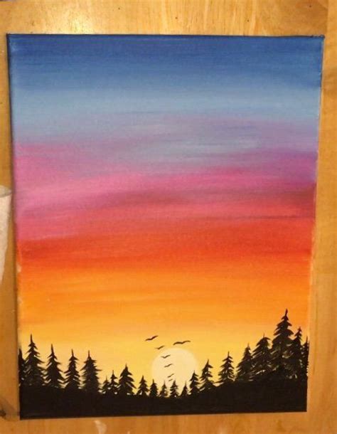 Acrylic Sunset Clouds Painting Easy - guessuniversal