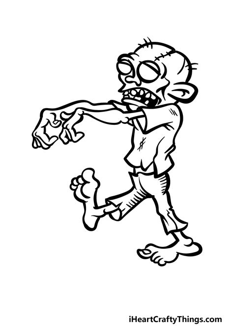 Zombie Outline Drawing