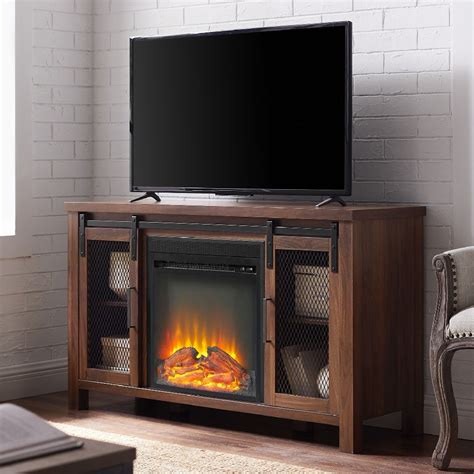 Farmhouse Blog Refference: Rustic Farmhouse Electric Fireplace Tv Stand