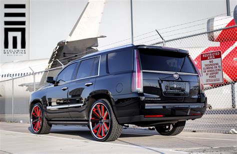 Cadillac Escalade on Custom Rims With Red Accents — CARiD.com Gallery