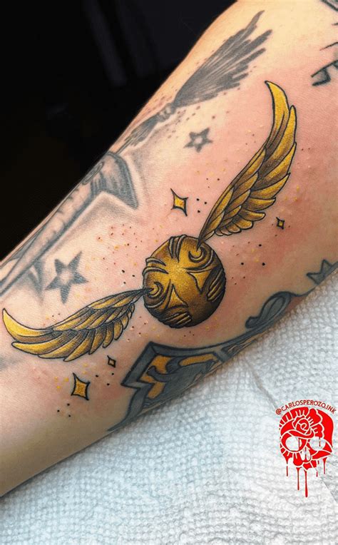 Golden Snitch Tattoo Design Images (Golden Snitch Ink Design Ideas) Hp ...