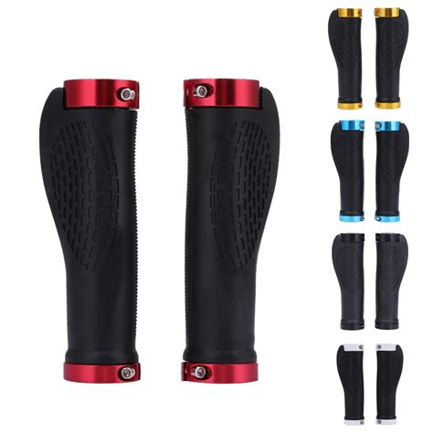 MTB Bike Handlebar Grip Rubber Anti Skid Ergonomic Mountain MTB Cycling ...