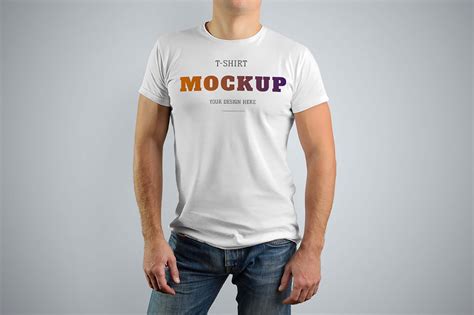 Free Realistic T-Shirt Mockup for Men (PSD)