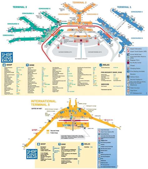 Chicago O'Hare Airport map | Airport map, Chicago o’hare airport, Ohare ...