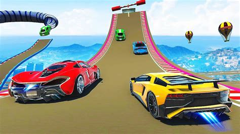 Skyline Car Stunts Mega Ramp Stunt Racing Games - Impossible Extreme ...