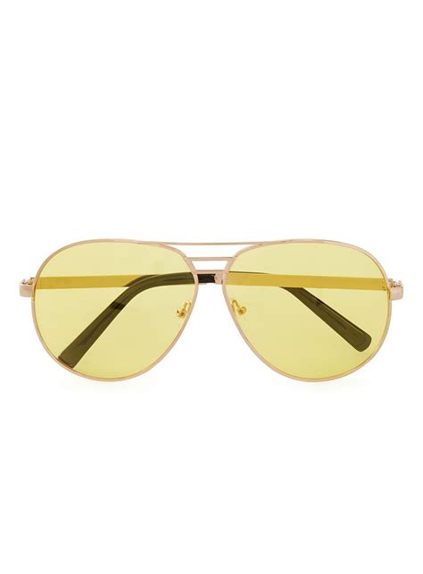 Yellow Lens Aviator Sunglasses | Men sunglasses fashion, Yellow lens ...