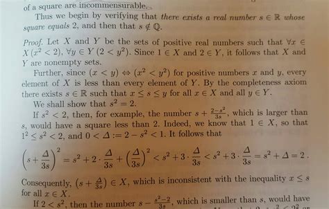 Proving the square root of 2 exists(Possible typo in Zorich's ...