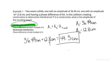 How to Calculate the Amplitude of Constructively Interfering Waves ...