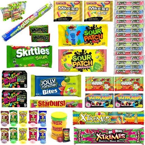 Ultimate Sour Candy Bundle - 50 Packages of Candy - Over 15 Different ...