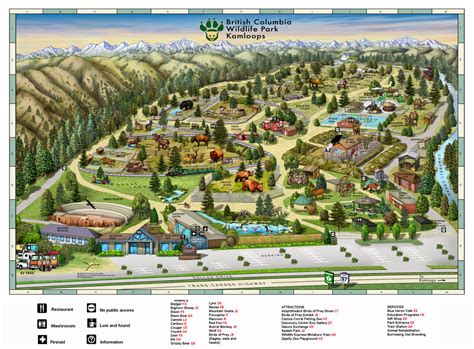 British Columbia Wildlife Park Visitor Map - 9077 Dallas Drive Kamloops ...