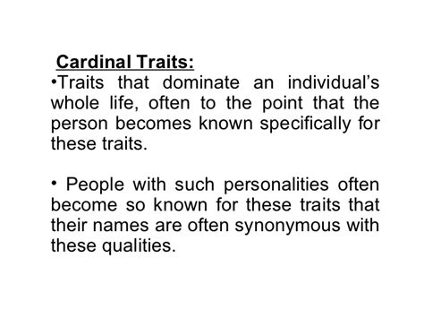 cardinal trait – Liberal Dictionary