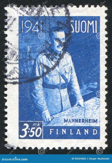 Marshal Mannerheim editorial photography. Image of postage - 94524482