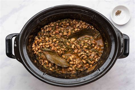 Slow Cooker Black-Eyed Peas and Collard Greens Recipe