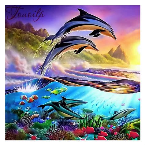 Dolphin fish painting Painting Acrylic etna.com.pe