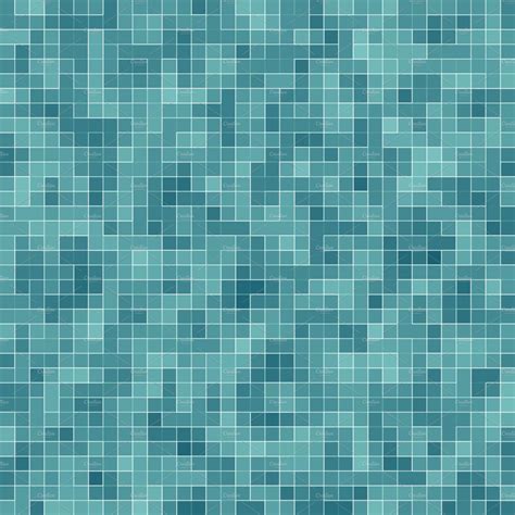 Texture Swimming pool Mosaic tile | Decorative Illustrations ~ Creative ...