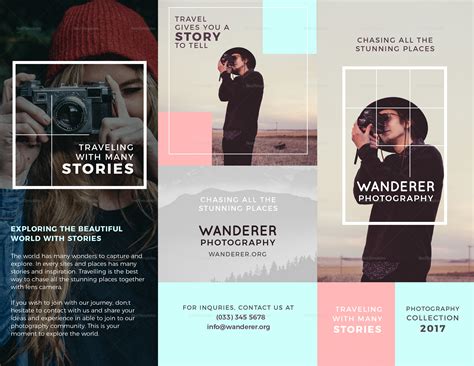 Wanderer Photography Brochure Design Template in PSD, Word, Publisher ...